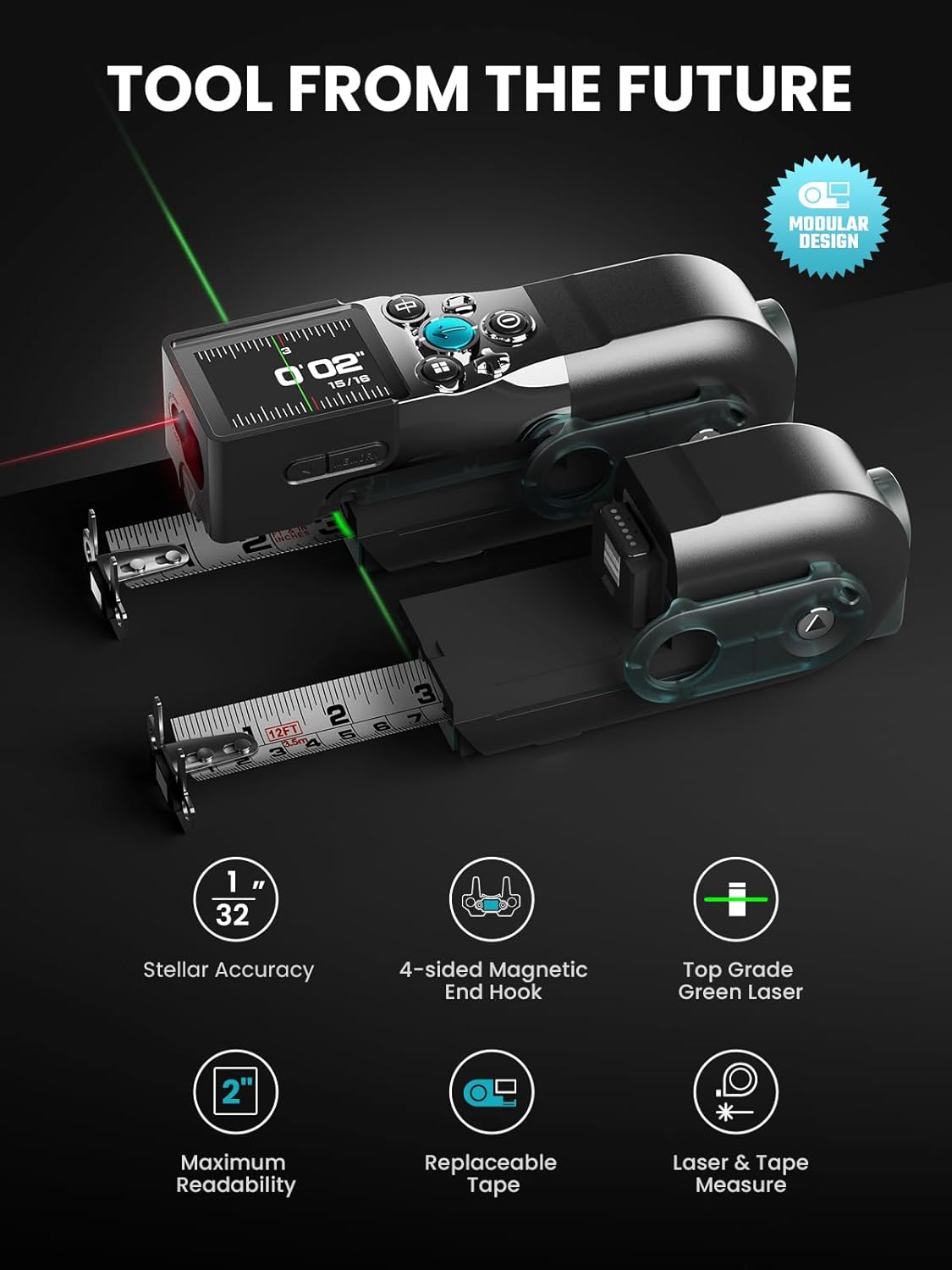 XTAPE1 Digital Tape Measure with Laser