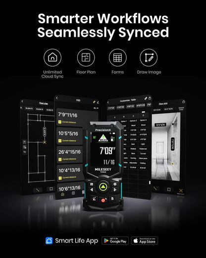 Smart device with digital display and app icons on a dark background